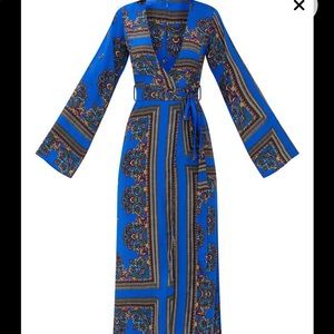 Brand new Kimono long blue dress